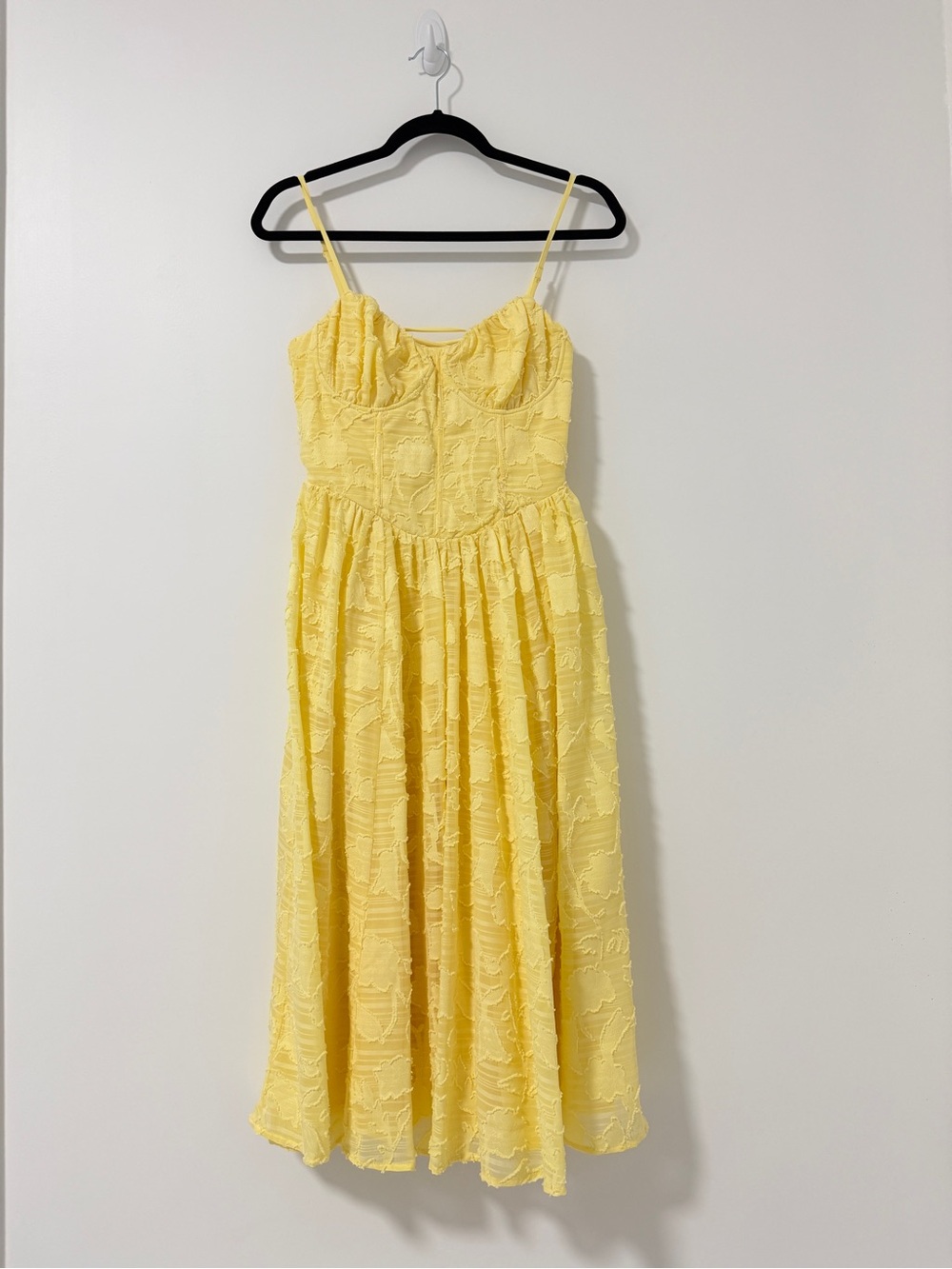 Jessica Simpson Yellow Lace Spaghetti-Strap Dress